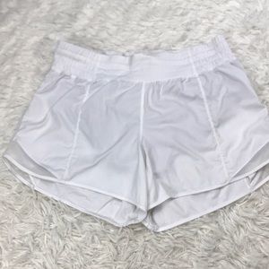 Lululemon Hotty Hot High Rise White Shorts